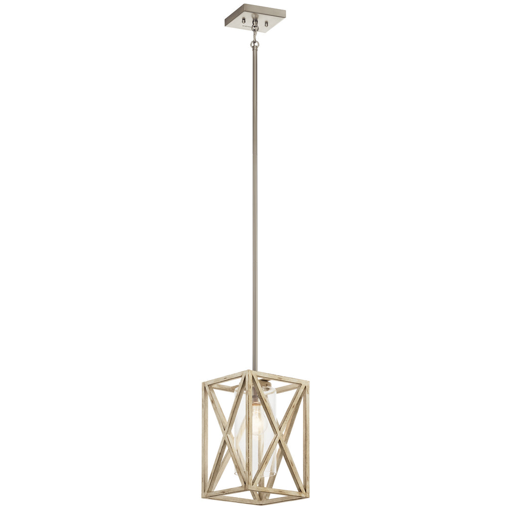 KICHLER 44083DAW Moorgate 1 Light Mini Pendant Distressed Antique White