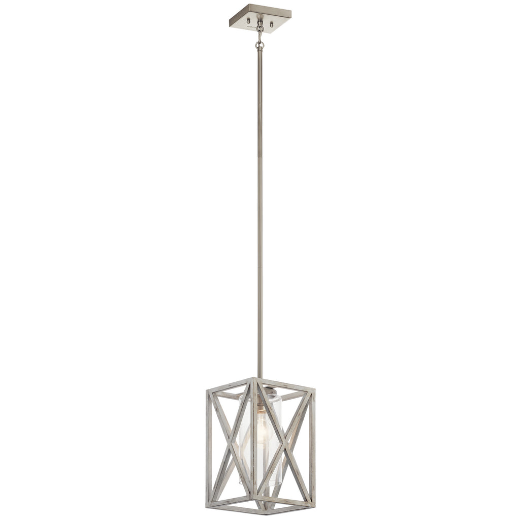 KICHLER 44083DAW Moorgate 1 Light Mini Pendant Distressed Antique White