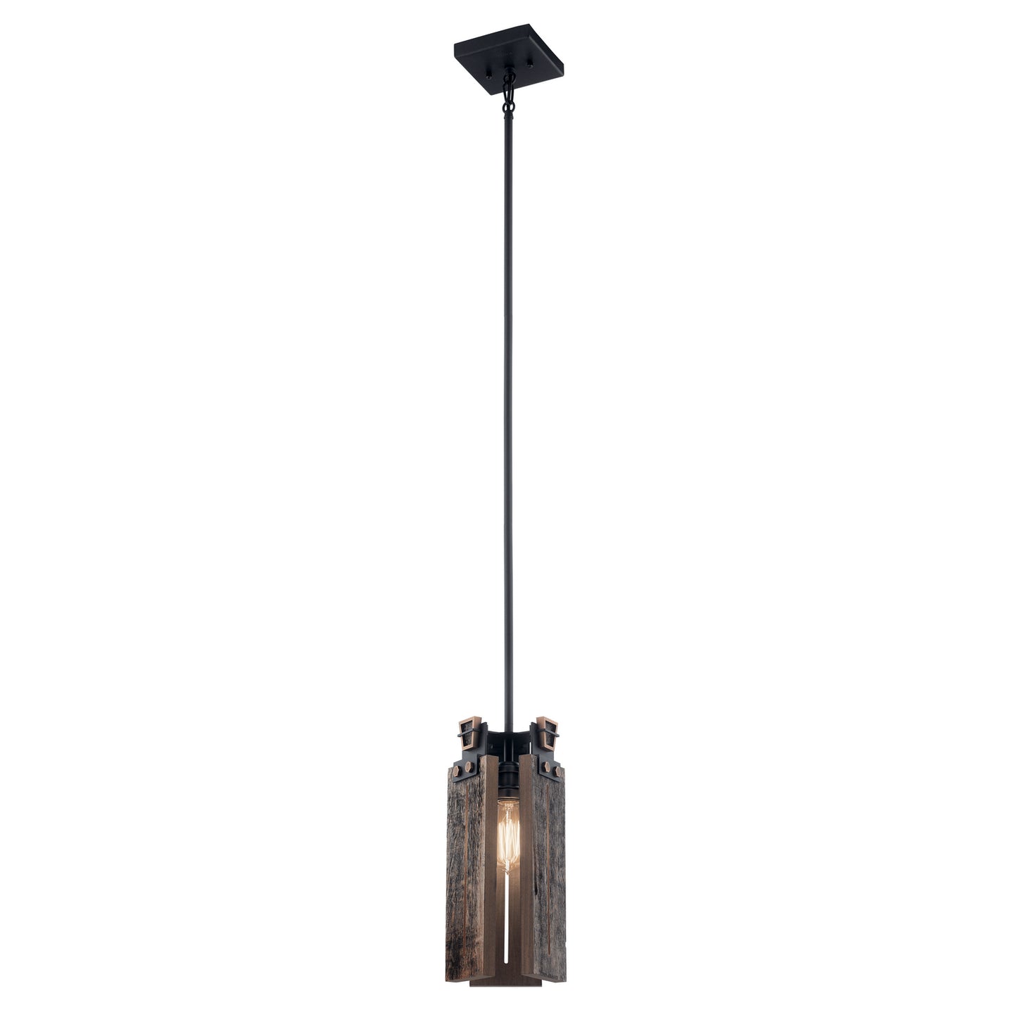 KICHLER 44182Bkt Ridgewood One Light Mini Pendant Textured Black