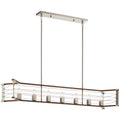 KICHLER 44252NI Lente Seven Light Linear Chandelier Brushed Nickel