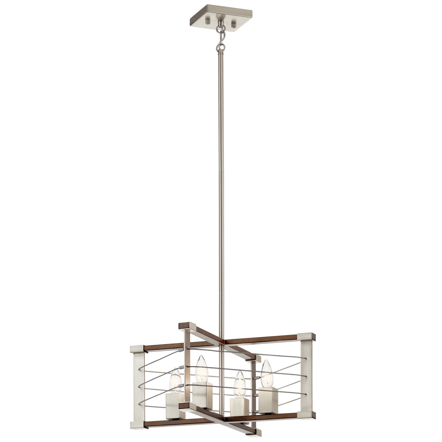 KICHLER 44253Ni Lente Four Light Pendant Brushed Nickel
