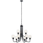 KICHLER 44378BKCS Valserrano 9 Light Chandelier Black