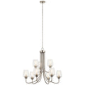 KICHLER 44378NICS Valserrano 9 Light Chandelier Brushed Nickel