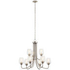 KICHLER 44378NICS Valserrano 9 Light Chandelier Brushed Nickel
