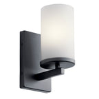KICHLER 45495BK Crosby 1 Light Wall Sconce Black