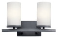 KICHLER 45496BK Crosby 2 Light Vanity Light Black
