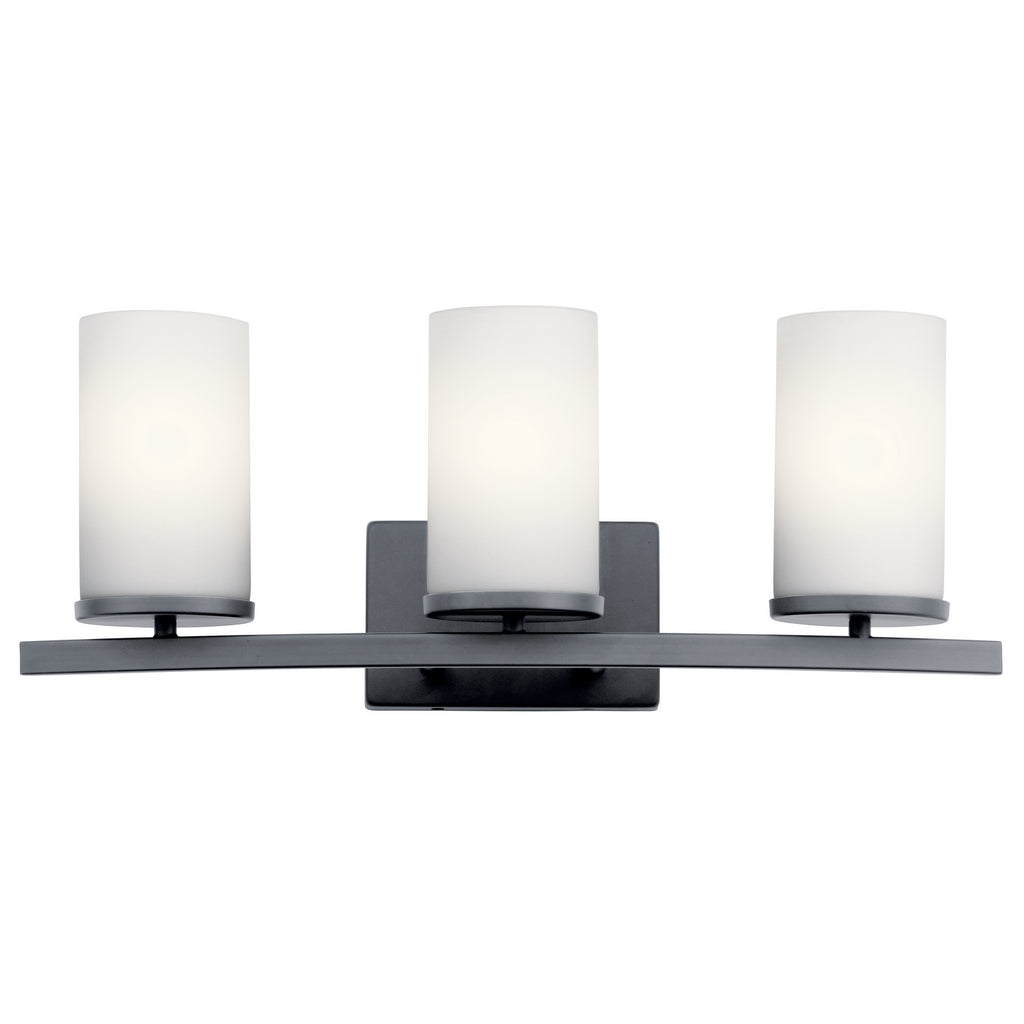 KICHLER 45497BK Crosby 3 Light Vanity Light Black