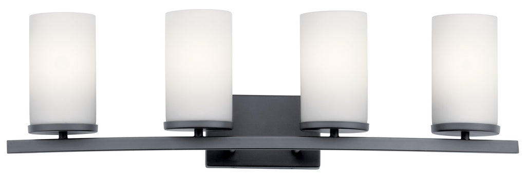 KICHLER 45498BK Crosby 4 Light Vanity Light Black
