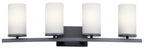 KICHLER 45498BK Crosby 4 Light Vanity Light Black