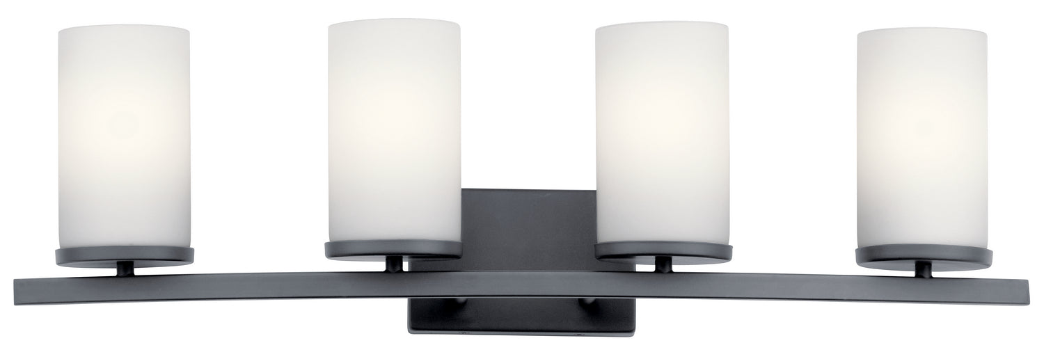 KICHLER 45498BK Crosby 4 Light Vanity Light Black