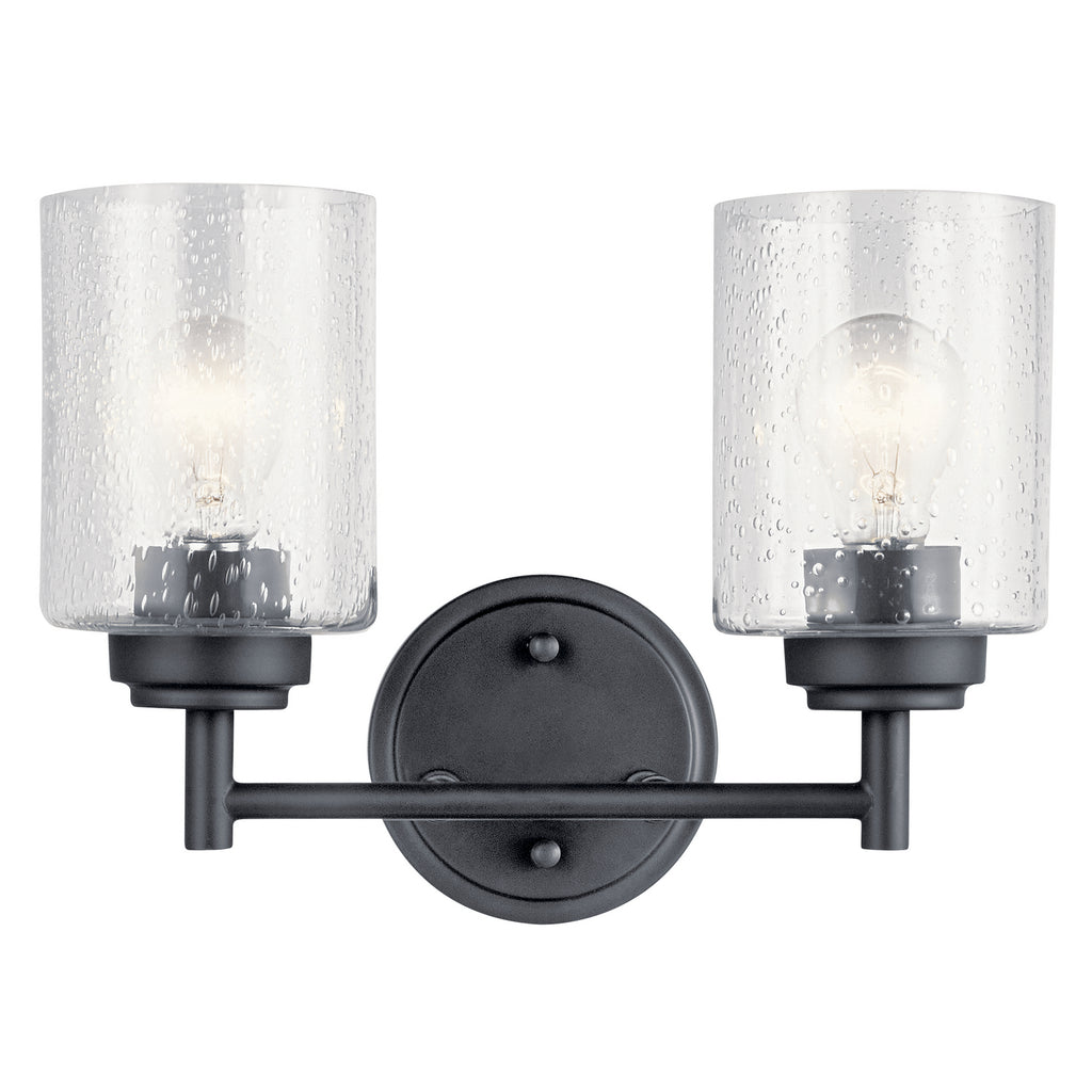 KICHLER 45885BK Winslow 2 Light Vanity Light Black