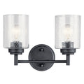 KICHLER 45885BK Winslow 2 Light Vanity Light Black