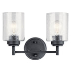 KICHLER 45885BK Winslow 2 Light Vanity Light Black