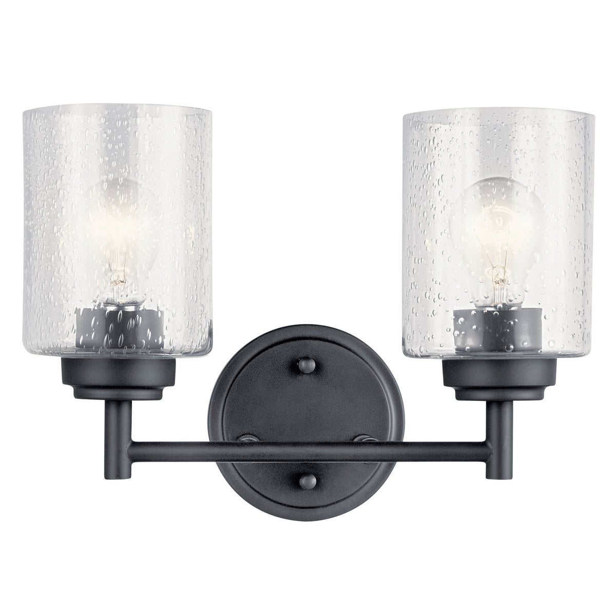 KICHLER 45885BK Winslow 2 Light Vanity Light Black