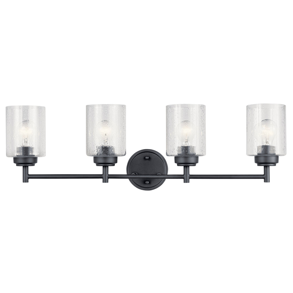 KICHLER 45887BK Winslow 4 Light Vanity Light Black