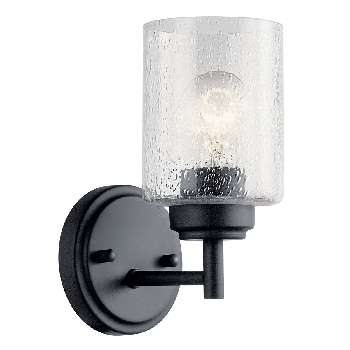 KICHLER 45910BK Winslow 1 Light Wall Sconce Black
