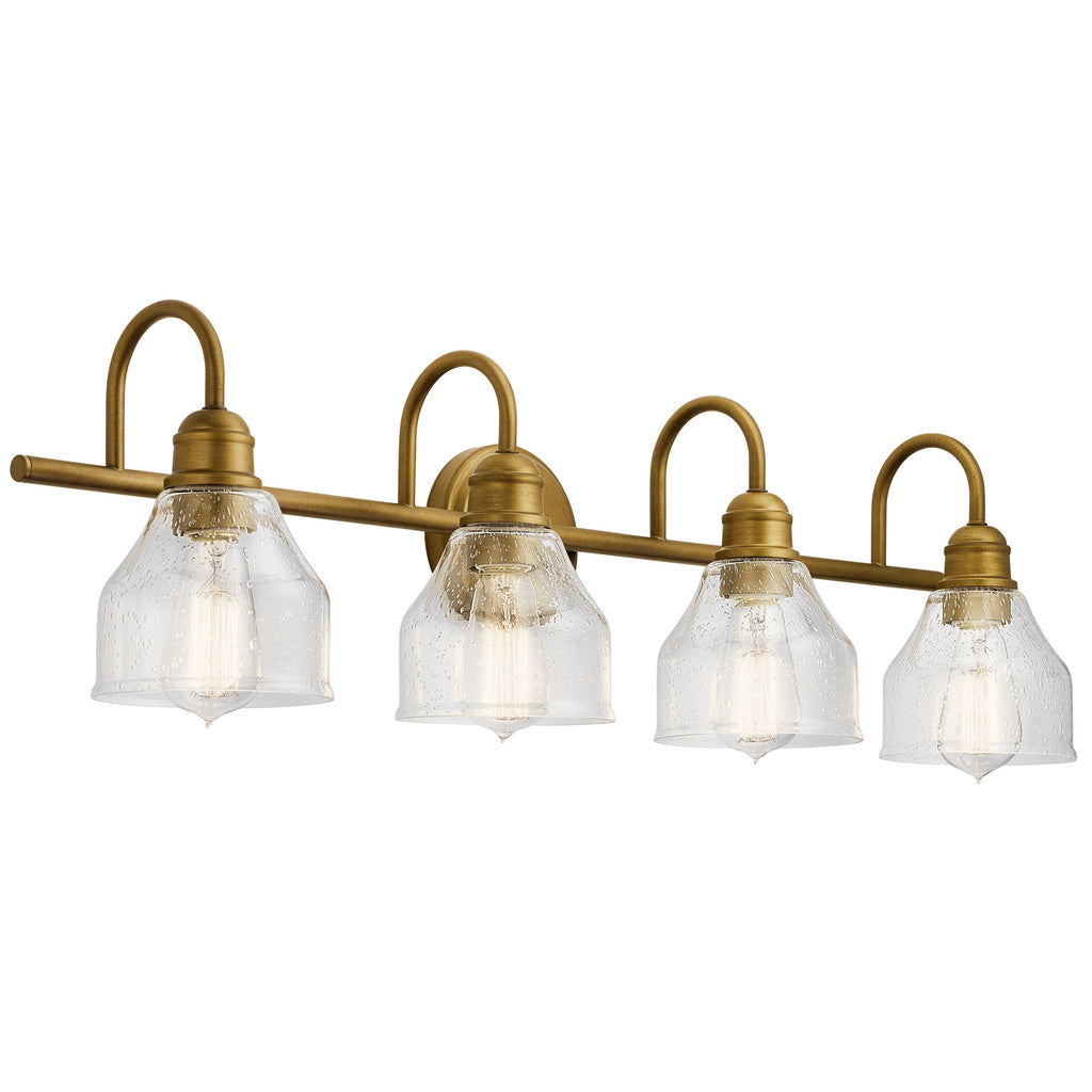 KICHLER 45974NBR Avery 4 Light Vanity Light Natural Brass