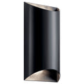 KICHLER 49279BKLED Wesley 2 Light Led Wall Light Architectural Black