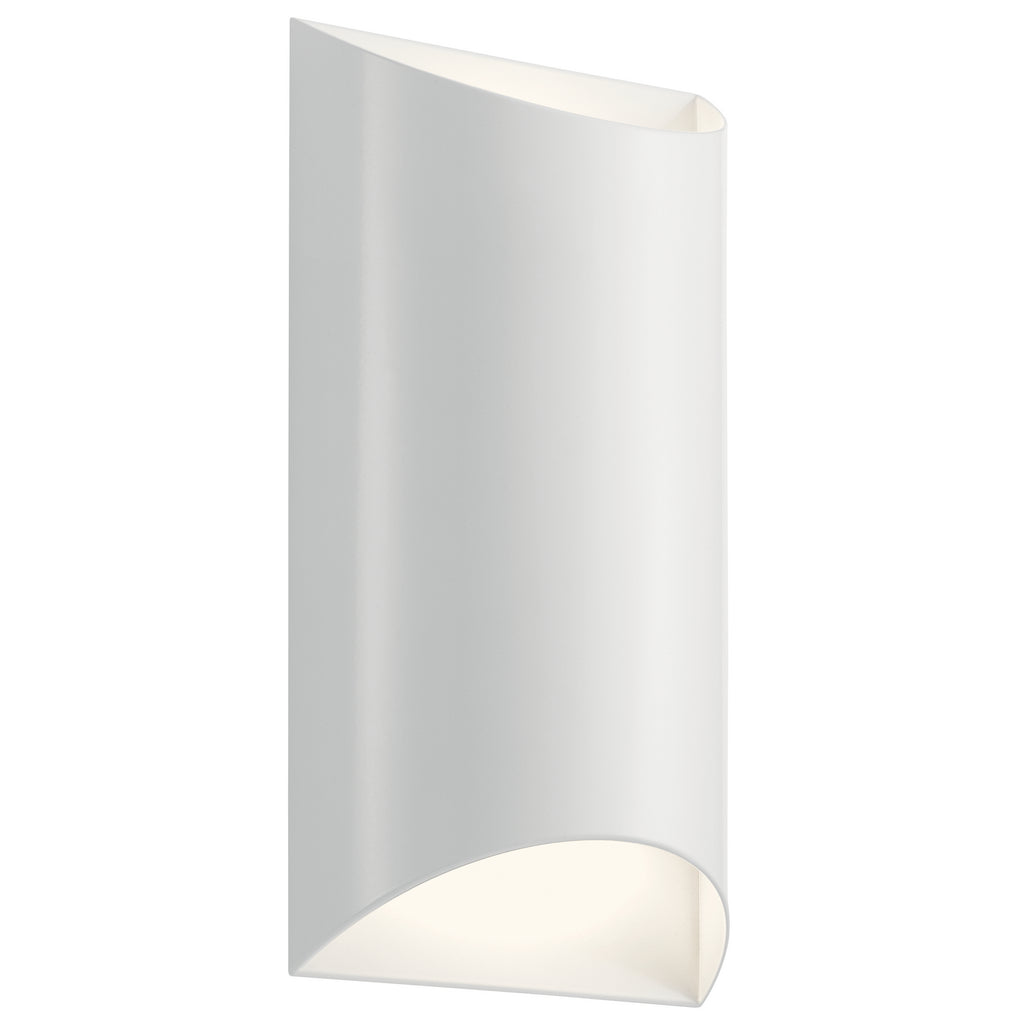 KICHLER 49279WHLED Wesley 2 Light Led Wall Light Architectural White