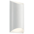 KICHLER 49279WHLED Wesley 2 Light Led Wall Light Architectural White