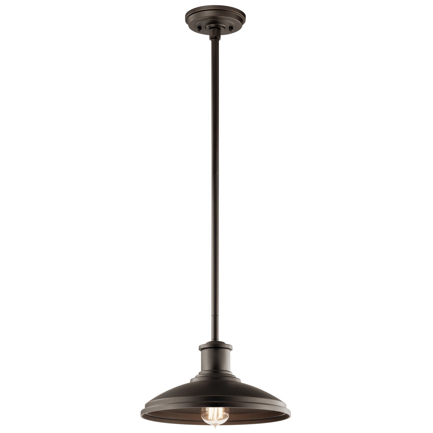 KICHLER 49982OZ Allenbury 1 Light Convertible Pendant Olde Bronze