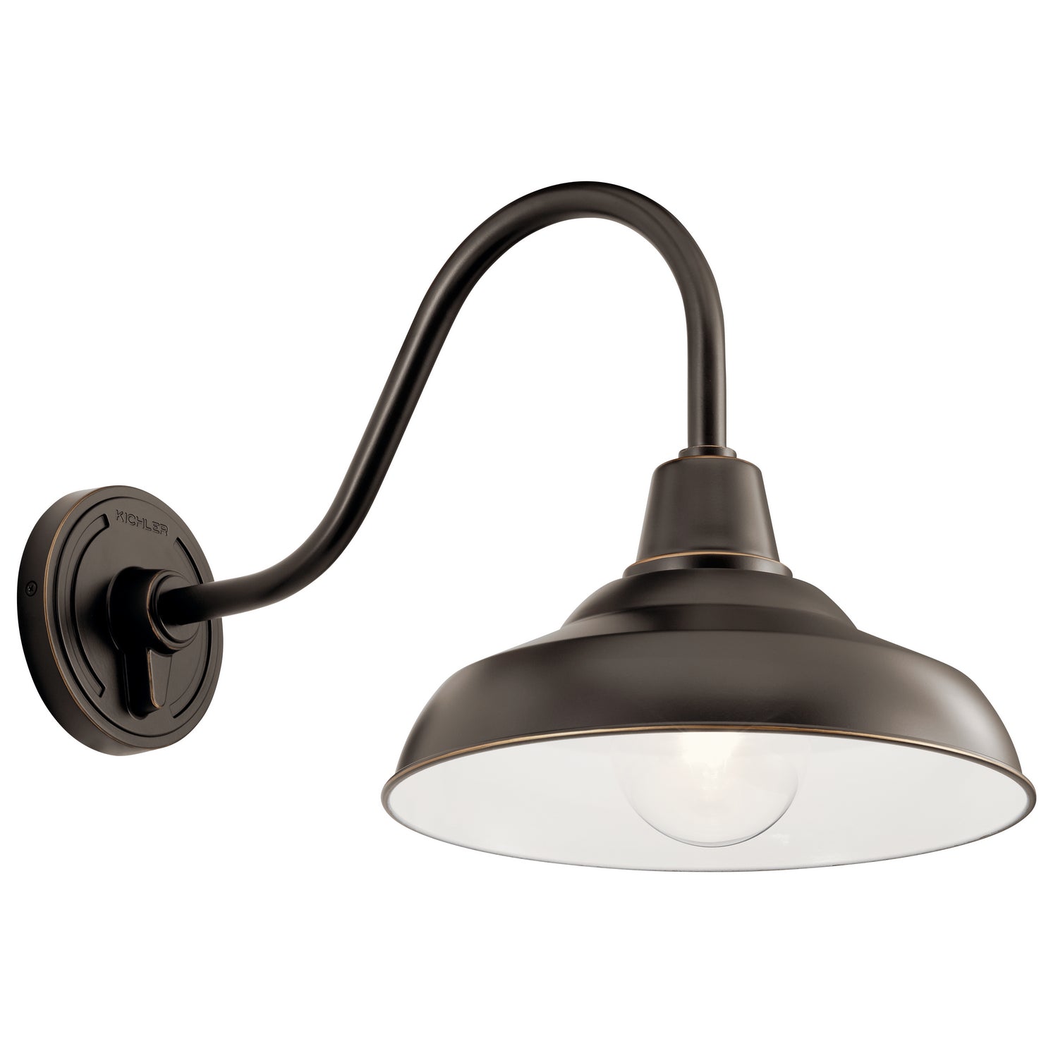 KICHLER 49990OZ Pier 12" 1 Light Wall Light Olde Bronze