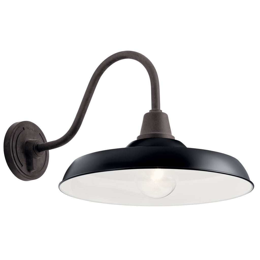 KICHLER 49991BK Pier 16" 1 Light Wall Light Black