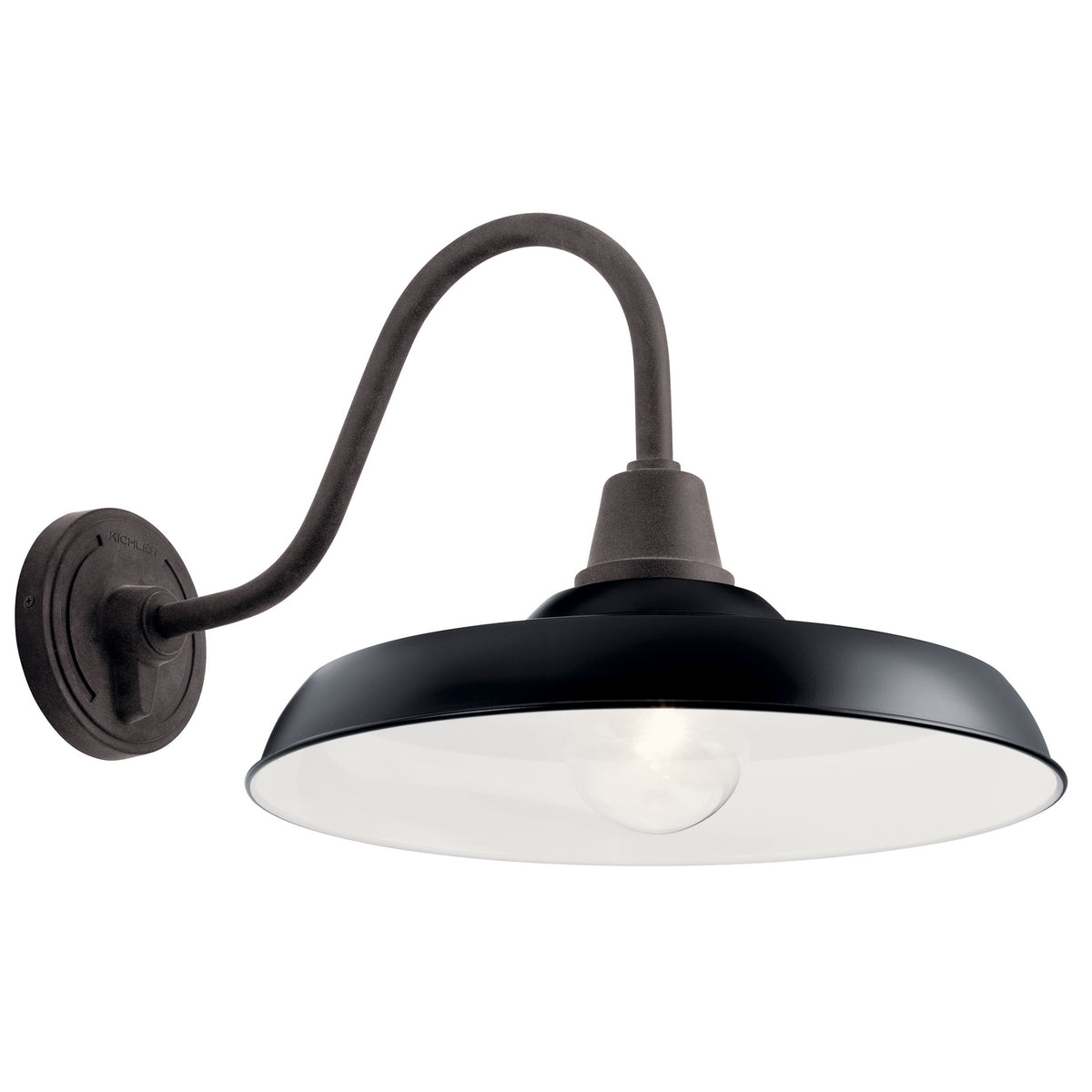 KICHLER 49991BK Pier 16" 1 Light Wall Light Black