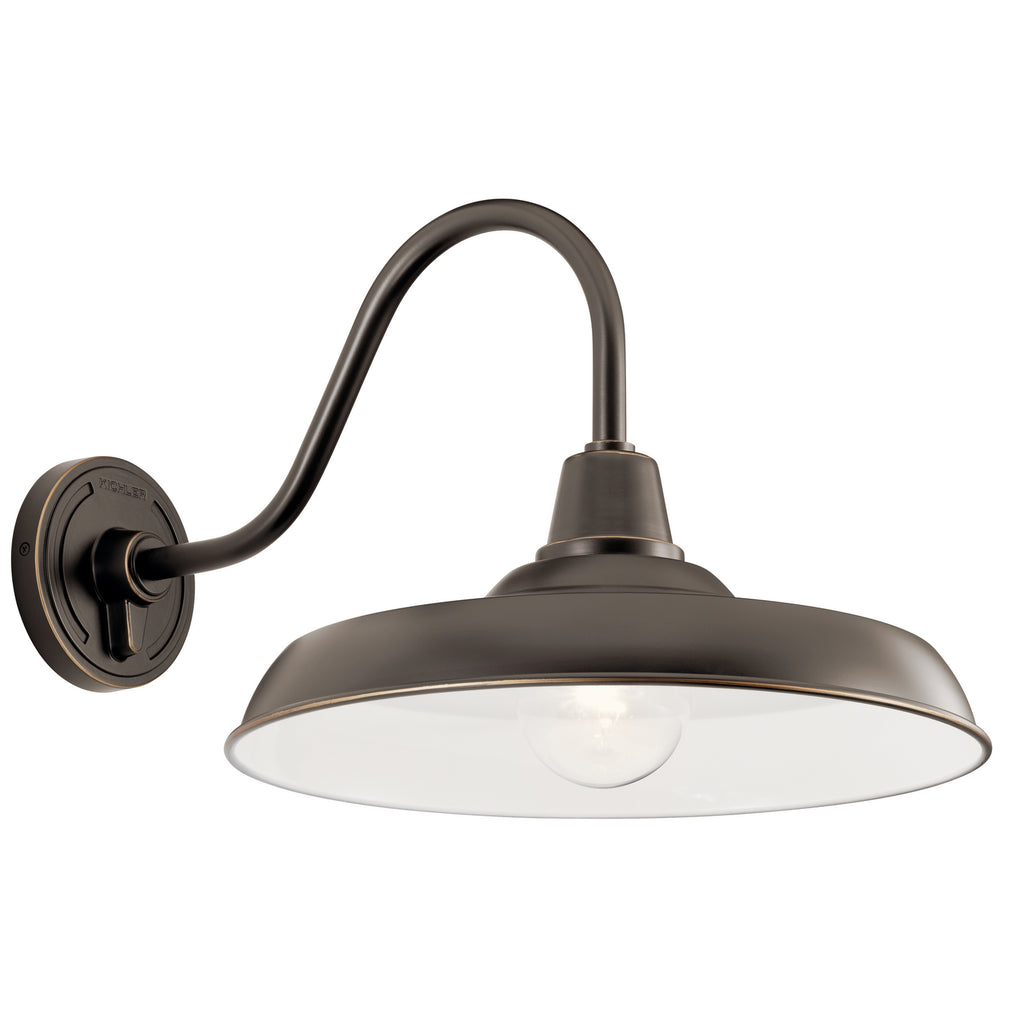 KICHLER 49991OZ Pier 16" 1 Light Wall Light Olde Bronze