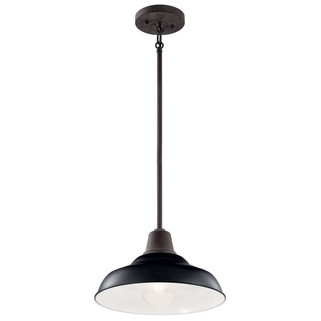 KICHLER 49992BK Pier 1 Light 12" Convertible Pendant Black
