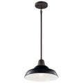 KICHLER 49992BK Pier 1 Light 12" Convertible Pendant Black