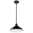 KICHLER 49992BK Pier 1 Light 12" Convertible Pendant Black