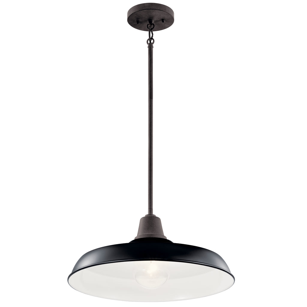 KICHLER 49993BK Pier 1 Light 16" Convertible Pendant Black