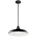 KICHLER 49993BK Pier 1 Light 16" Convertible Pendant Black