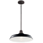 KICHLER 49993BK Pier 1 Light 16" Convertible Pendant Black