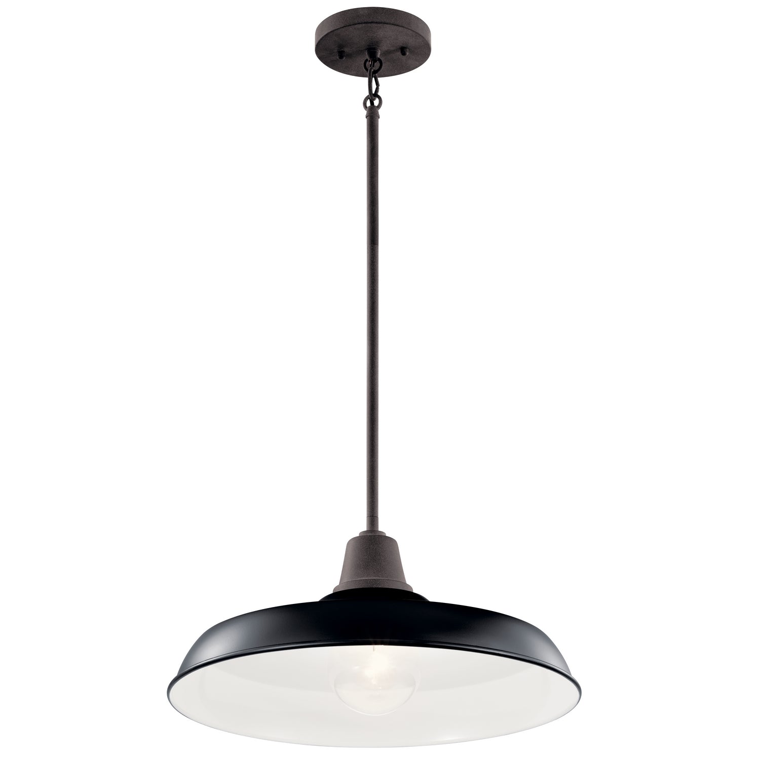 KICHLER 49993BK Pier 1 Light 16" Convertible Pendant Black