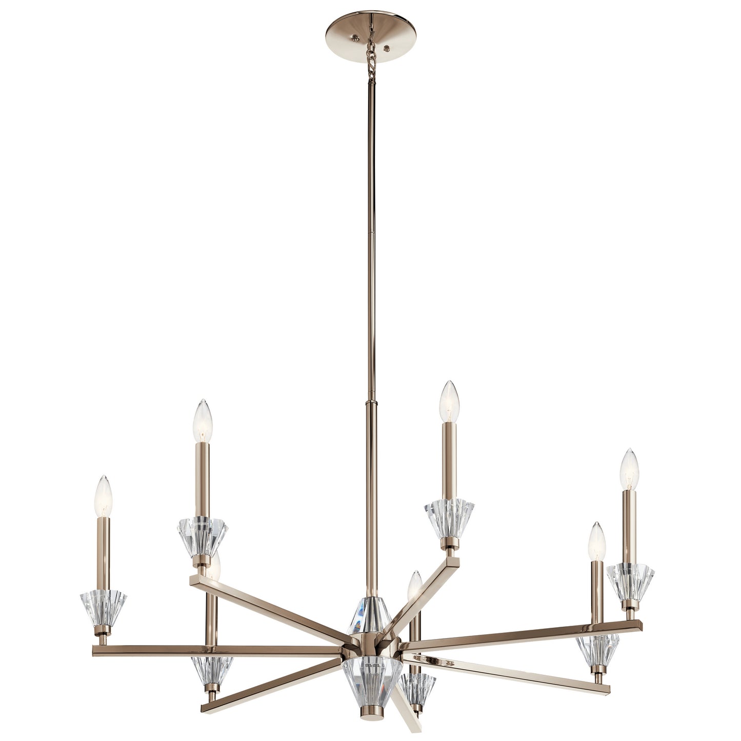 KICHLER 52002PN Calyssa Seven Light Chandelier Polished Nickel