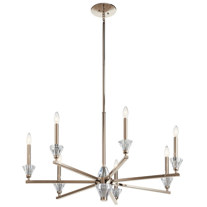 KICHLER 52002PN Calyssa Seven Light Chandelier Polished Nickel