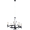 KICHLER 52010BK Krysia Six Light Chandelier Black