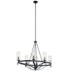 KICHLER 52010BK Krysia Six Light Chandelier Black