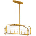 KICHLER 52023FXG Pytel Seven Light Linear Chandelier Fox Gold