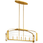 KICHLER 52023FXG Pytel Seven Light Linear Chandelier Fox Gold