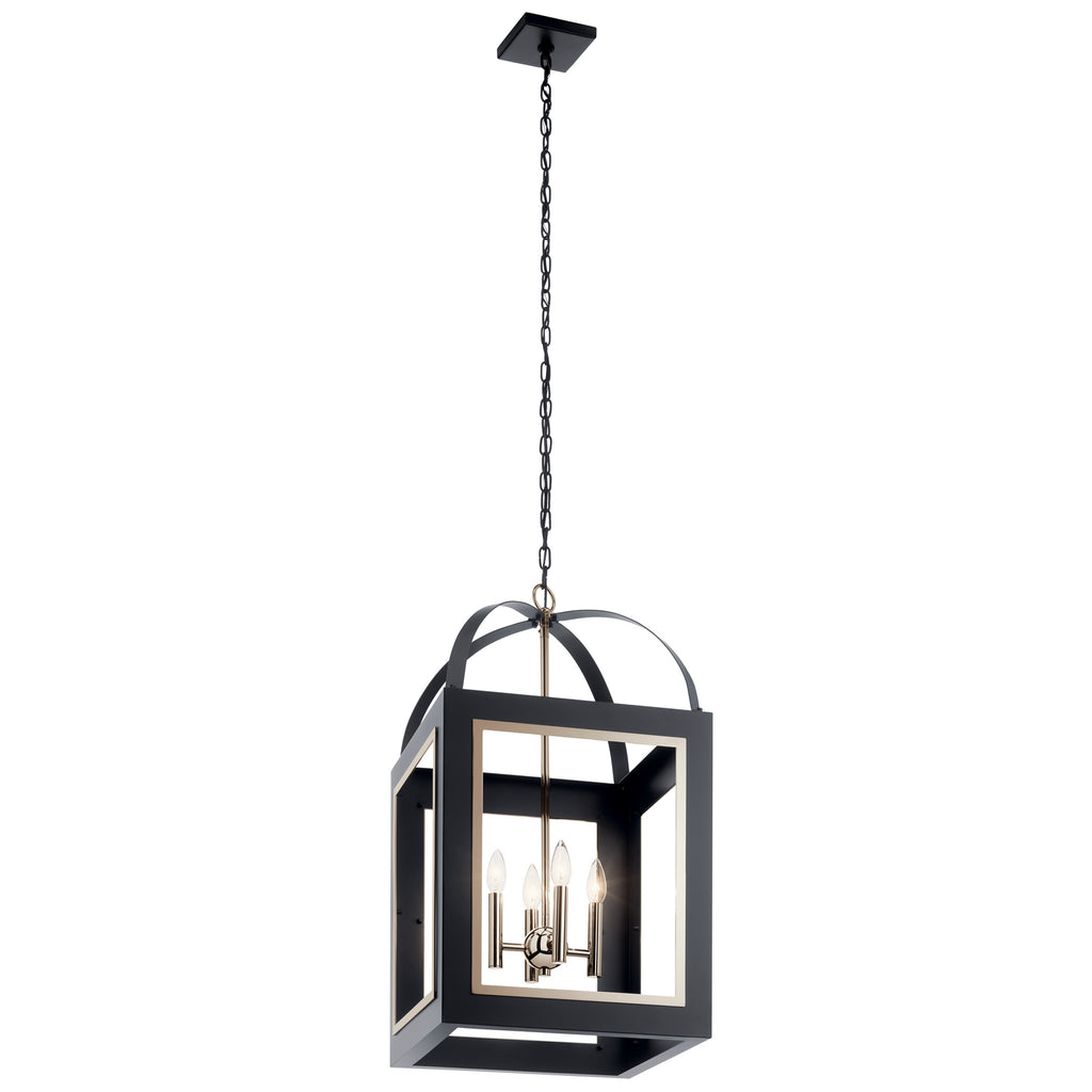 KICHLER 52029BK Vath 16" 4 Light Foyer Pendant Black