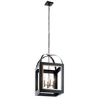 KICHLER 52029BK Vath 16" 4 Light Foyer Pendant Black