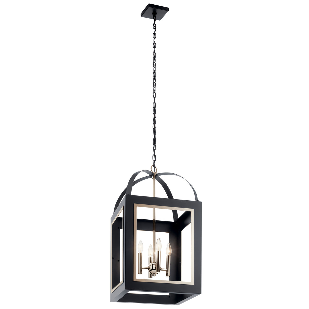 KICHLER 52029BK Vath 16" 4 Light Foyer Pendant Black