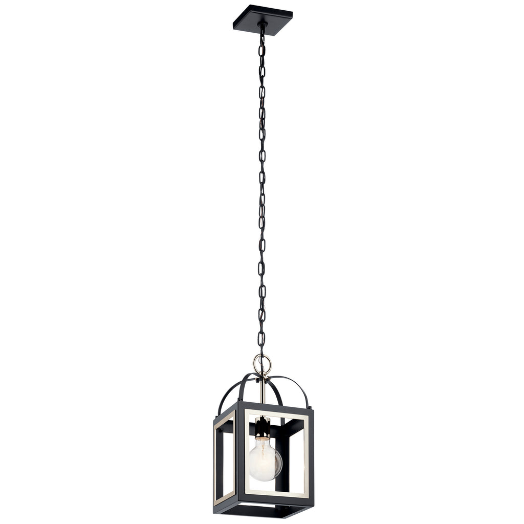 KICHLER 52030BK Vath 8" 1 Light Pendant Black