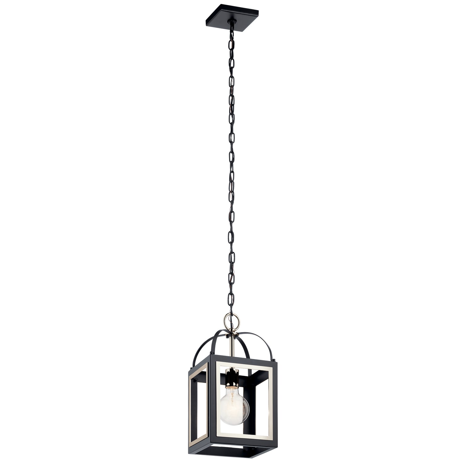 KICHLER 52030BK Vath 8" 1 Light Pendant Black