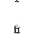 KICHLER 52030BKNBR Vath 8" 1 Light Pendant Black & Natural Brass