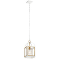 KICHLER 52030WHNBR Vath 8" 1 Light Foyer White & Natural Brass