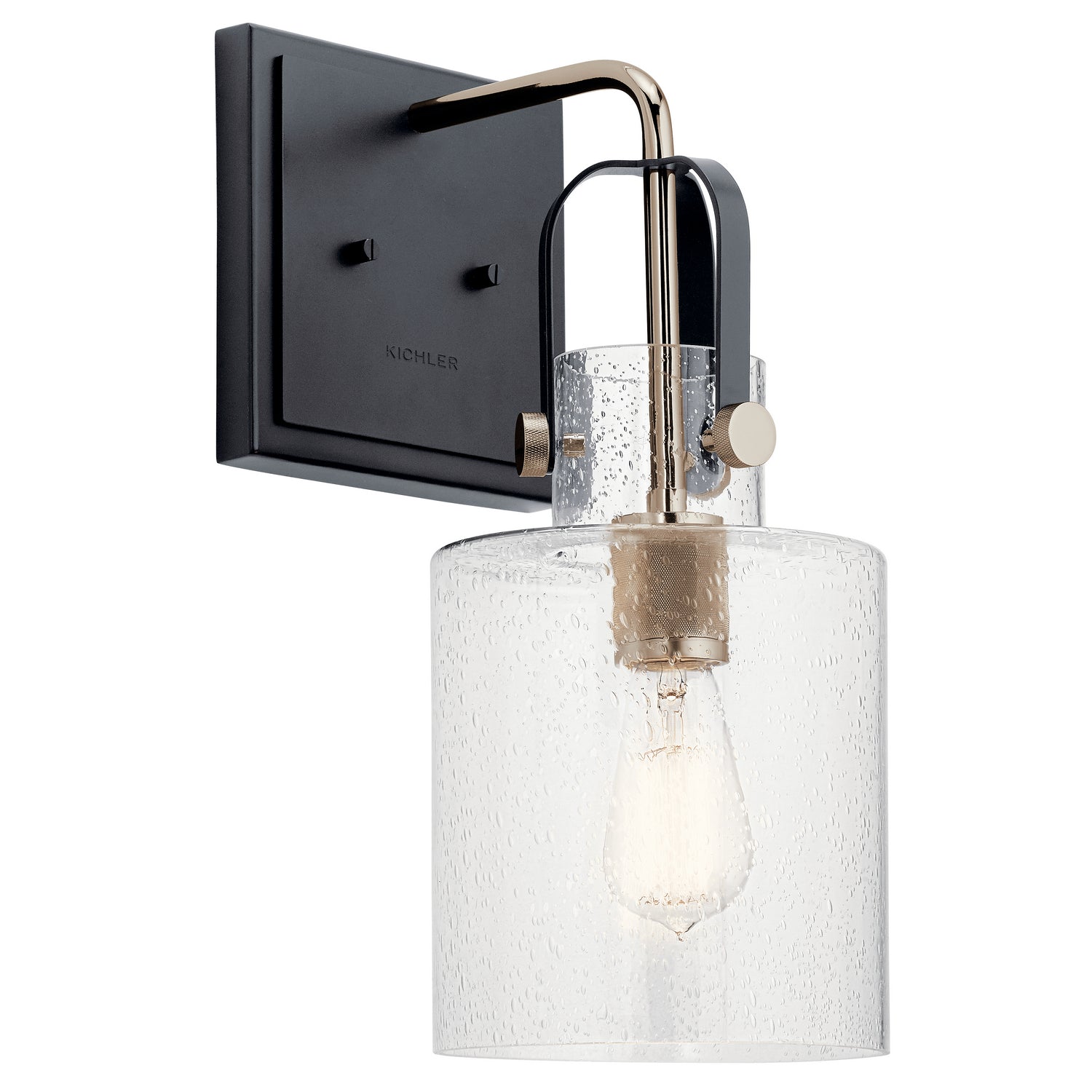 KICHLER 52036PN Kitner 16.5" 1 Light Wall Sconce Polished Nickel